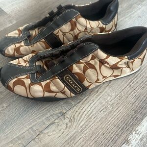 Coach Brown and Black Low-Top Sneakers